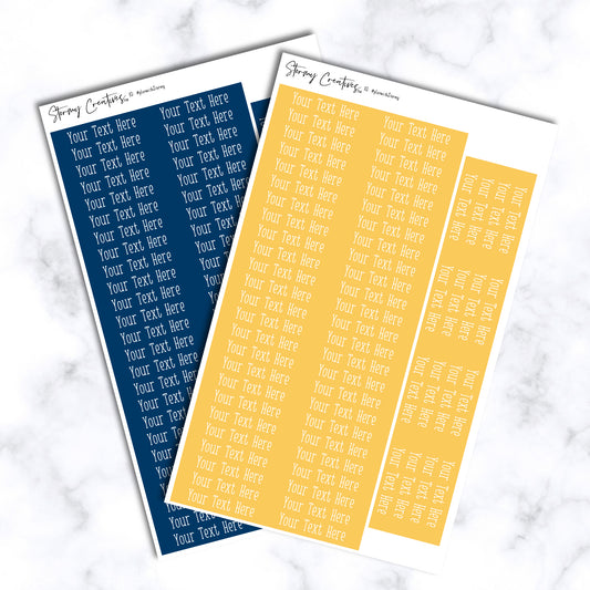 Header Stickers for Vertical Planners