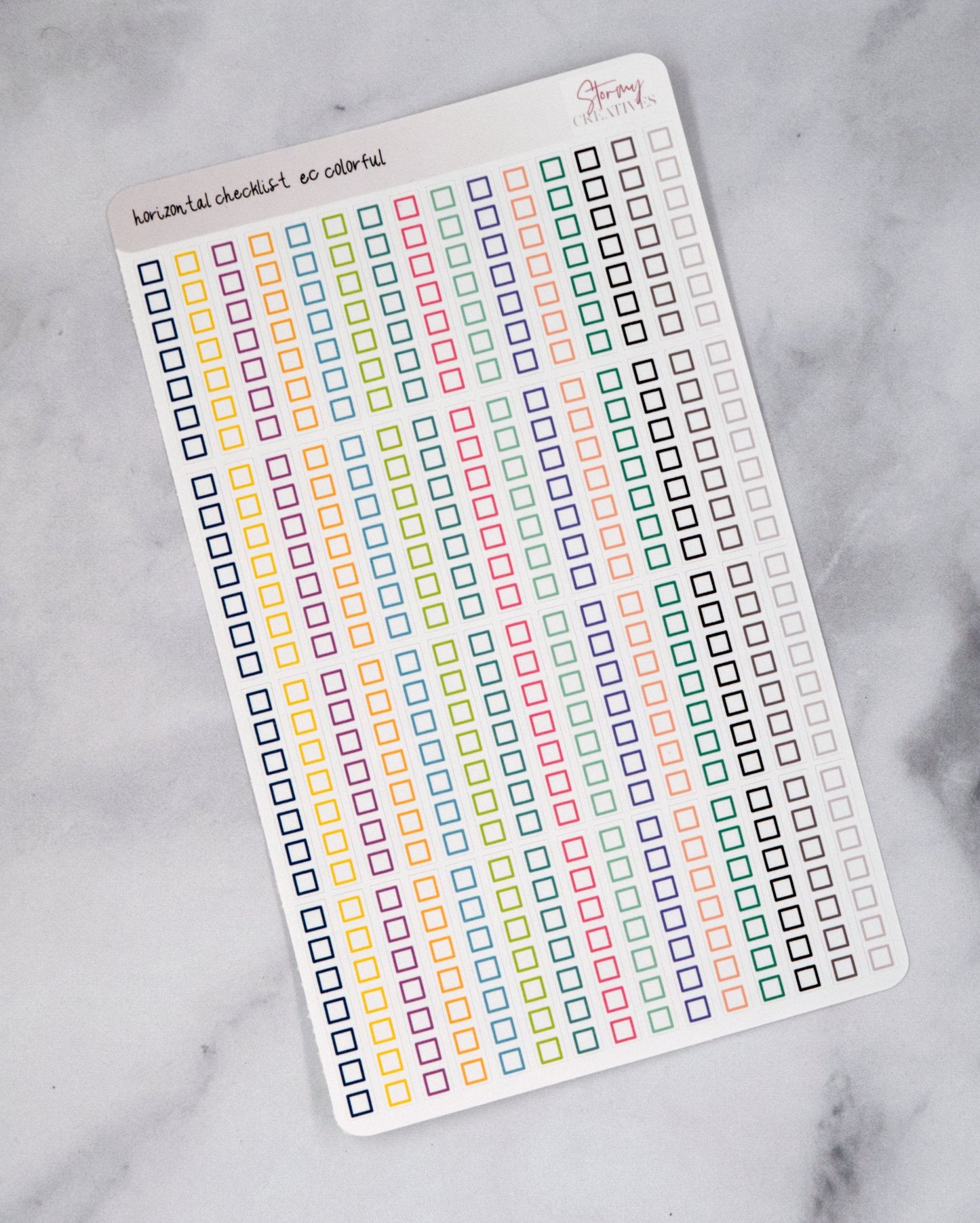 Horizontal Layout Checklist Stickers for Erin Condren Life Planner