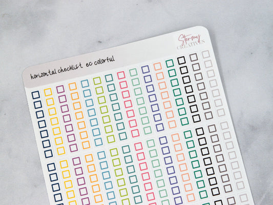 Horizontal Layout Checklist Stickers for Erin Condren Life Planner