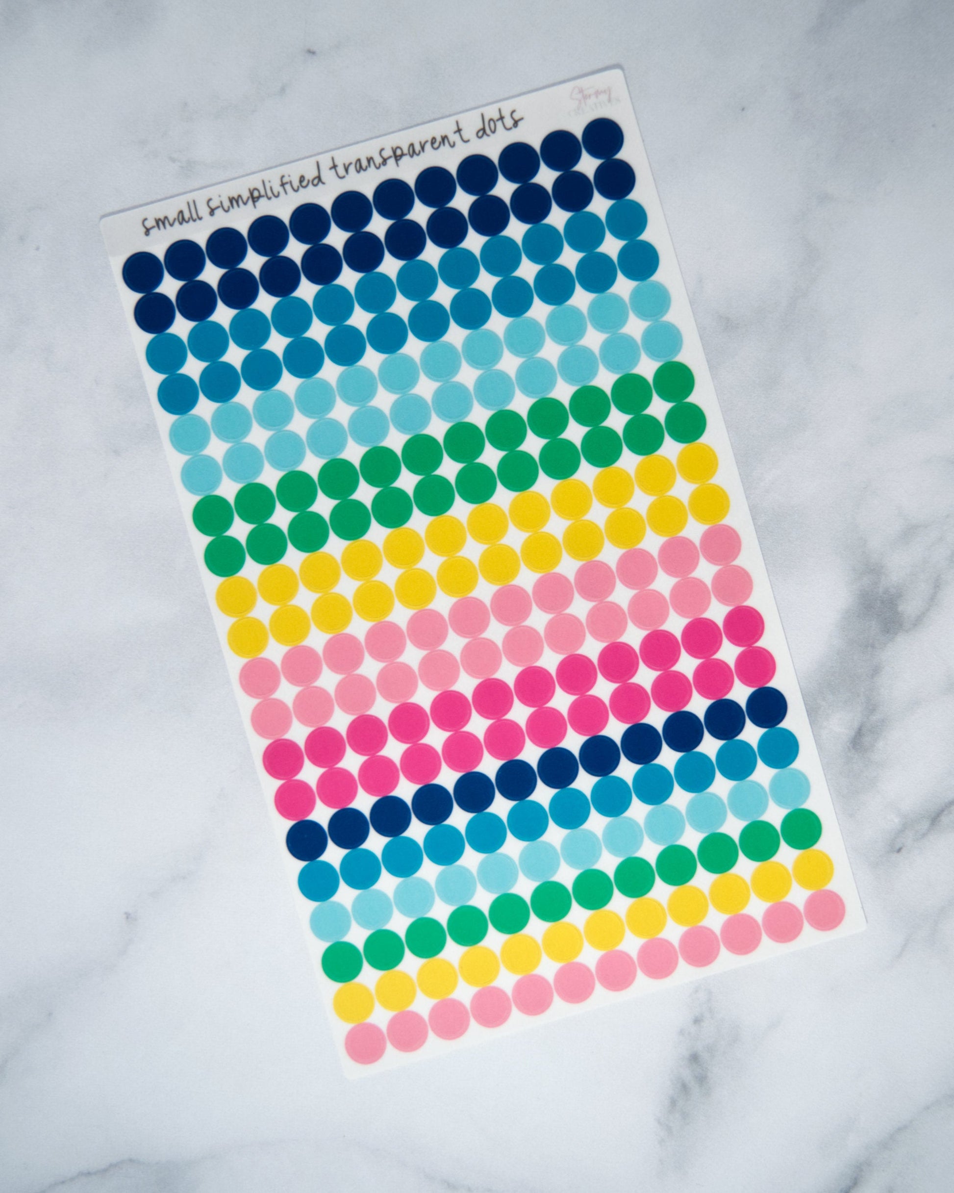 Mini Transparent Planner Sticker Dots 