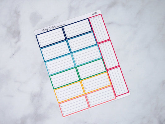 Meal Tracker with Lines for Simplified Planner