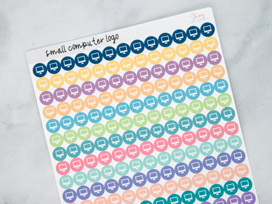Small Computer Dot Stickers