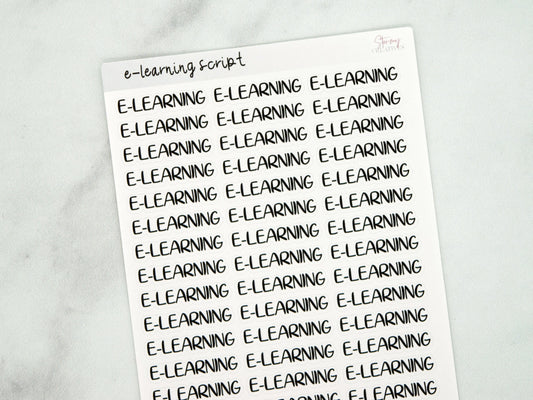 E-Learning Script Stickers