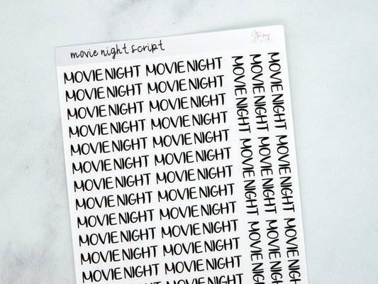 Movie Night Script Stickers