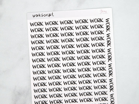 Work Script Stickers