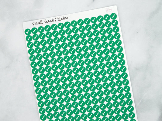 Small Checkmark Dot Stickers