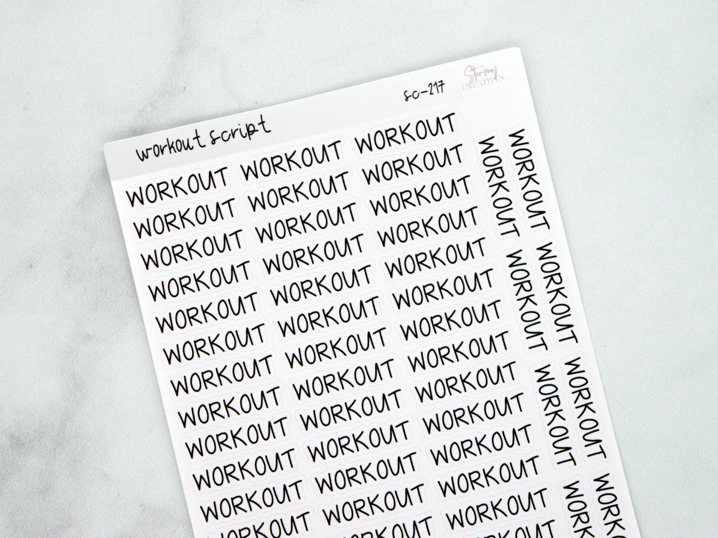 Workout Script Stickers