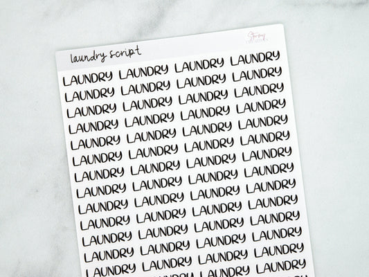 Laundry Script Stickers