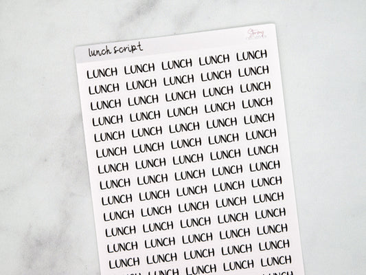 Lunch Script Stickers