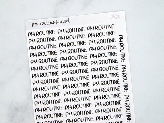 PM Routine Script Stickers