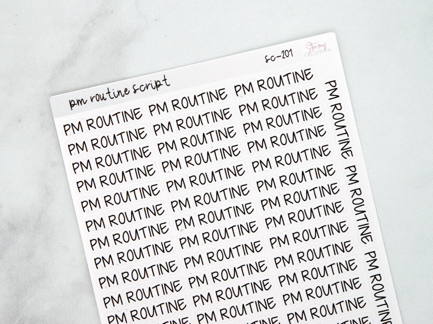 PM Routine Script Stickers